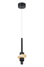 M9426  Betty Single Pendant, 7W LED, 3000K, Black/Faux Alabaster
